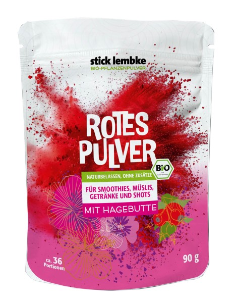 Rotes Pulver mit Hagebutte